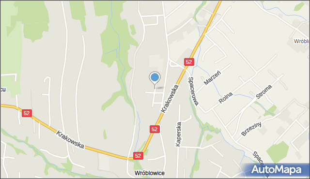 Bielsko-Biała, Nad Jarem, mapa Bielsko-Białej