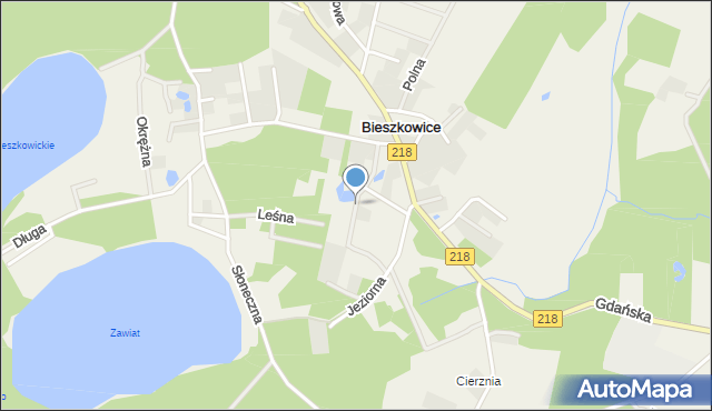 Bieszkowice, Nad Stawem, mapa Bieszkowice