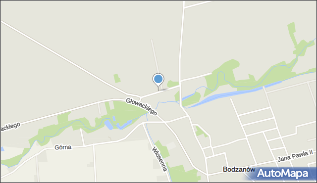 Bodzanów powiat płocki, Nadrzeczna, mapa Bodzanów powiat płocki