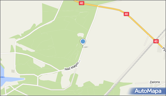 Bycina, Nad Małym Zalewem, mapa Bycina