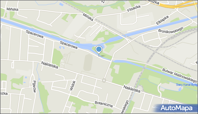 Bydgoszcz, Nabrzeże Dutkowskiego Mieczysława, mapa Bydgoszczy