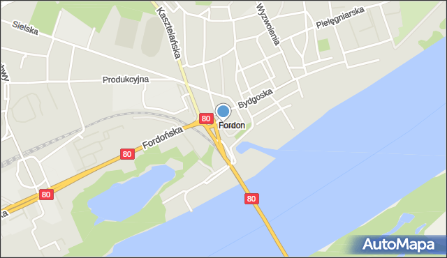 Bydgoszcz, Nawigacyjna, mapa Bydgoszczy