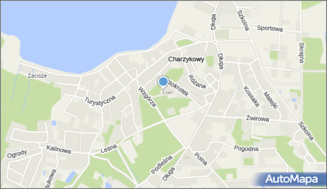 Charzykowy, Nagietków, mapa Charzykowy