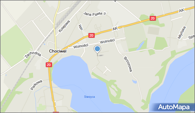 Chociwel powiat stargardzki, Nadjeziorna, mapa Chociwel powiat stargardzki