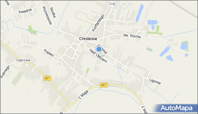 Chróścice, Nad Ujściem, mapa Chróścice