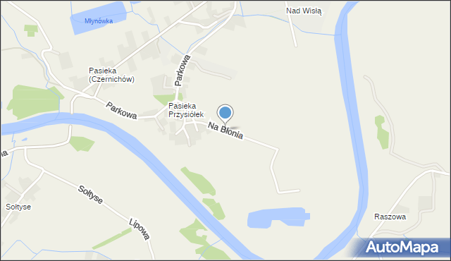 Czernichów powiat krakowski, Na Błonia, mapa Czernichów powiat krakowski