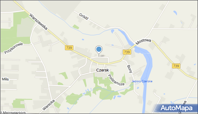 Czersk gmina Góra Kalwaria, Na Skarpie, mapa Czersk gmina Góra Kalwaria