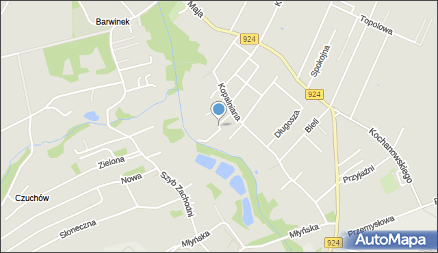 Czerwionka-Leszczyny, Nad Bierawką, mapa Czerwionka-Leszczyny