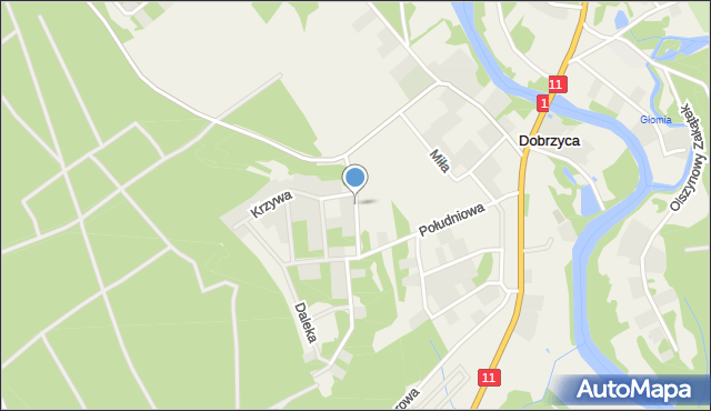 Dobrzyca gmina Szydłowo, Na Wzgórzu, mapa Dobrzyca gmina Szydłowo