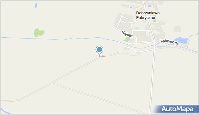 Dobrzyniewo Fabryczne, Nadrzeczna, mapa Dobrzyniewo Fabryczne