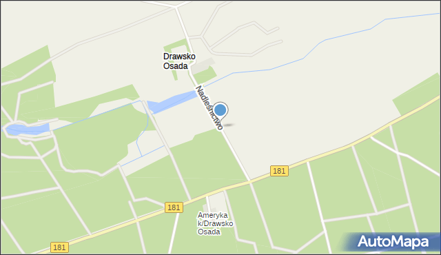 Drawsko, Nadleśnictwo, mapa Drawsko