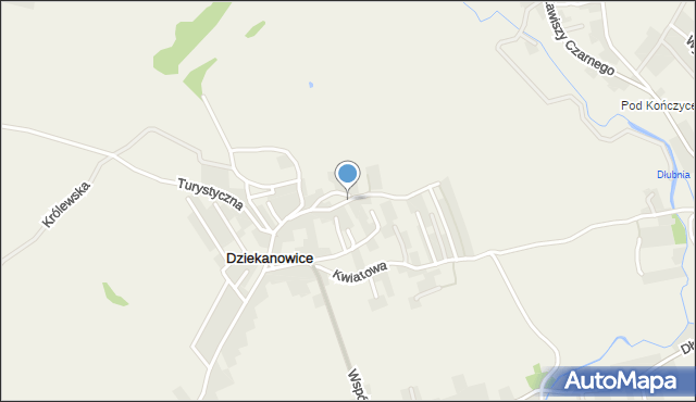 Dziekanowice gmina Zielonki, Na Niwę, mapa Dziekanowice gmina Zielonki