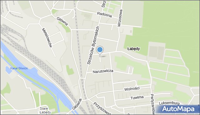 Gliwice, Narcyzów, mapa Gliwic
