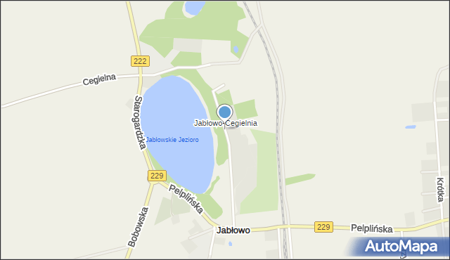 Jabłowo, Nad Jeziorem, mapa Jabłowo