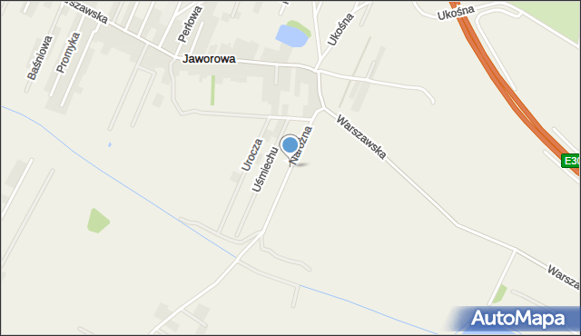 Jaworowa, Narożna, mapa Jaworowa