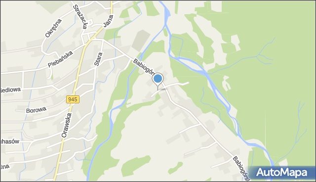 Jeleśnia, Nad Krzyżówką, mapa Jeleśnia