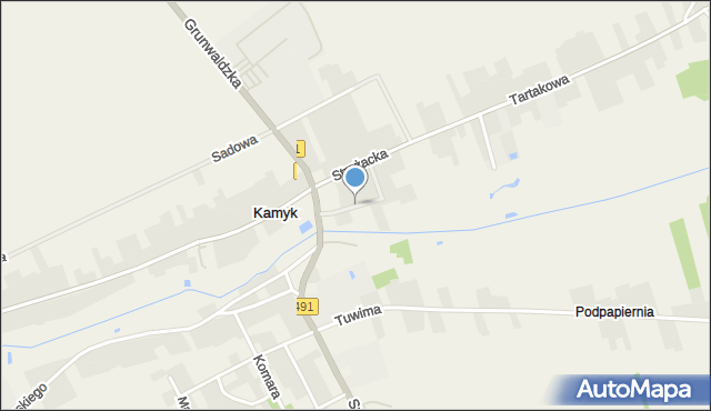 Kamyk gmina Kłobuck, Nadrzeczna, mapa Kamyk gmina Kłobuck