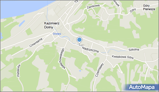 Kazimierz Dolny, Nadrzeczna, mapa Kazimierz Dolny