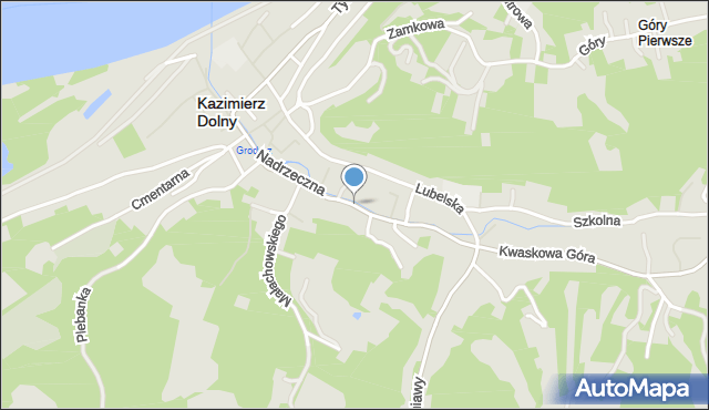 Kazimierz Dolny, Nadrzeczna, mapa Kazimierz Dolny