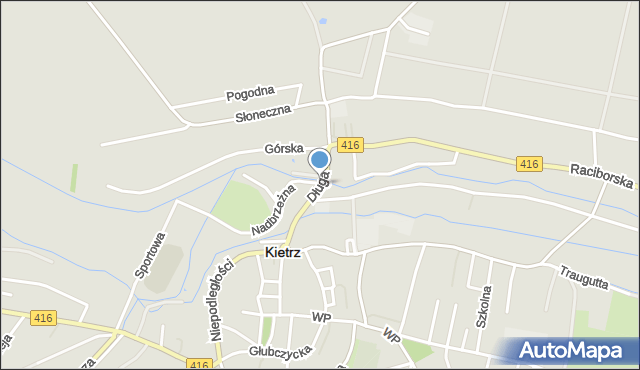 Kietrz, Nadbrzeżna, mapa Kietrz