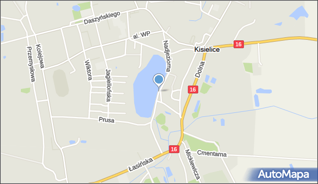 Kisielice, Nadjeziorna, mapa Kisielice