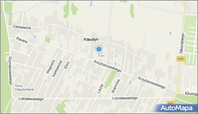 Klaudyn, Nałęczów, mapa Klaudyn