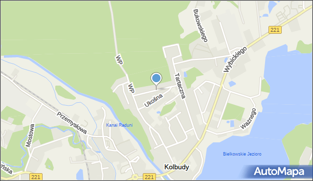 Kolbudy, Na Piaskach, mapa Kolbudy