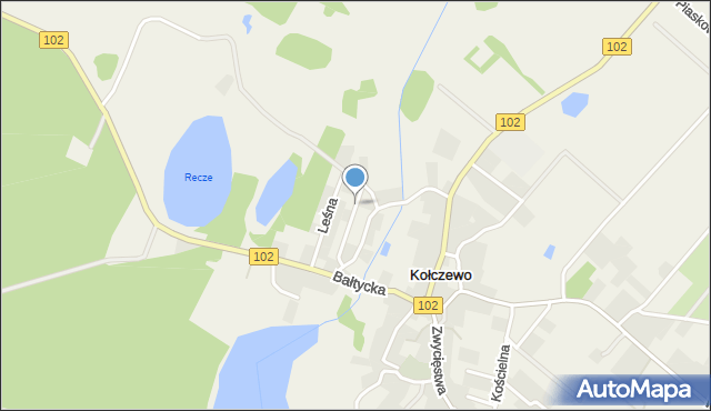 Kołczewo, Na Skarpie, mapa Kołczewo