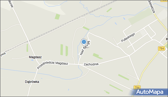 Koniecpol, Nad Strugą, mapa Koniecpol