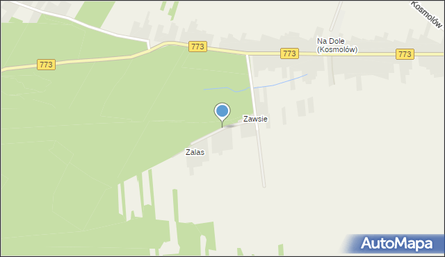 Kosmolów, Na Szlaku, mapa Kosmolów