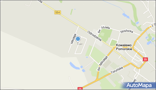 Kowalewo Pomorskie, Narcyzowa, mapa Kowalewo Pomorskie