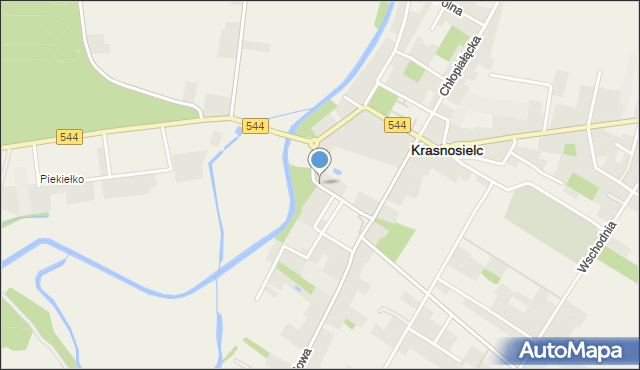 Krasnosielc, Nadrzeczna, mapa Krasnosielc