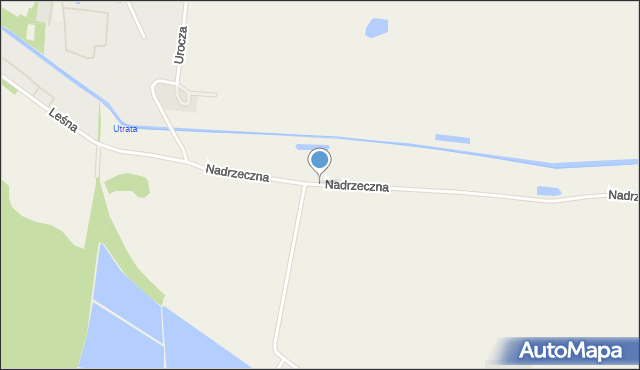 Krosna-Wieś, Nadrzeczna, mapa Krosna-Wieś