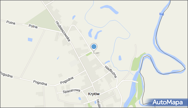 Kryłów, Nadbużna, mapa Kryłów