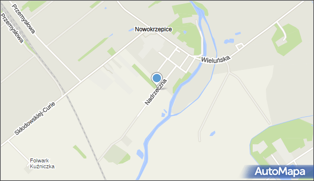 Krzepice powiat kłobucki, Nadrzeczna, mapa Krzepice powiat kłobucki