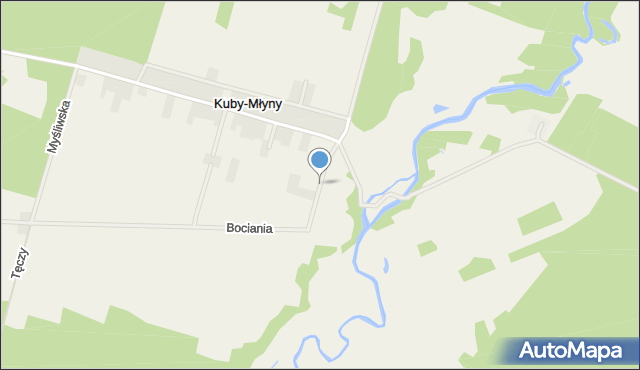 Kuby-Młyny, Nad Nidą, mapa Kuby-Młyny