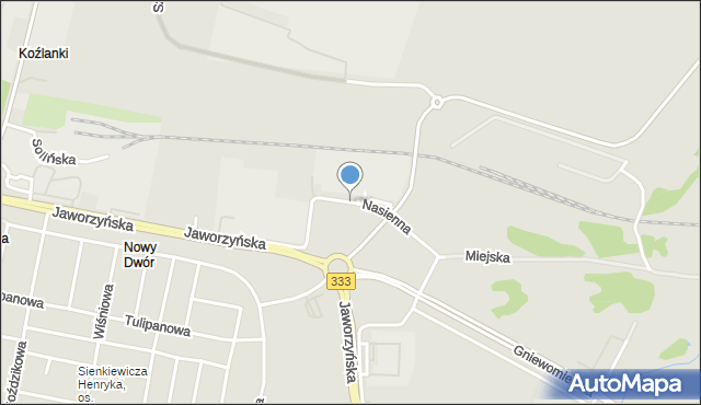 Legnica, Nasienna, mapa Legnicy