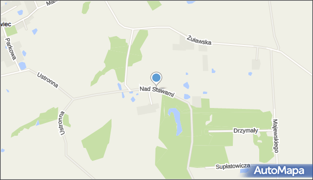 Lisewiec, Nad Stawami, mapa Lisewiec