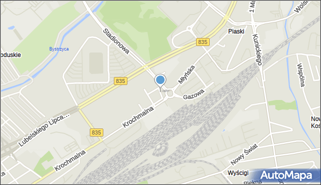 Lublin, Nadłączna, mapa Lublina