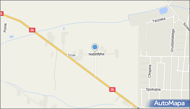 Lutogniew, Nabzdyka, mapa Lutogniew