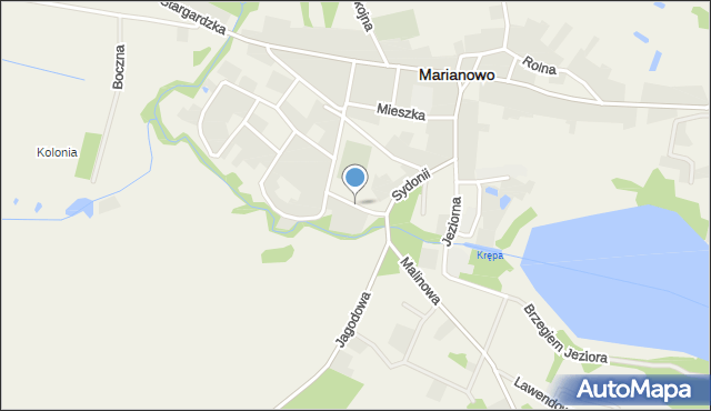 Marianowo powiat stargardzki, Nadrzeczna, mapa Marianowo powiat stargardzki