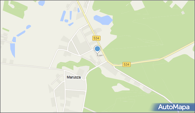 Marusza, Nad Strugą, mapa Marusza