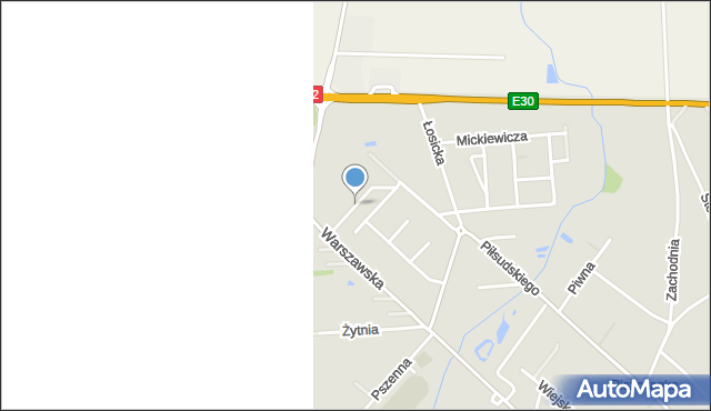 Międzyrzec Podlaski, Nałkowskiej Zofii, mapa Międzyrzec Podlaski