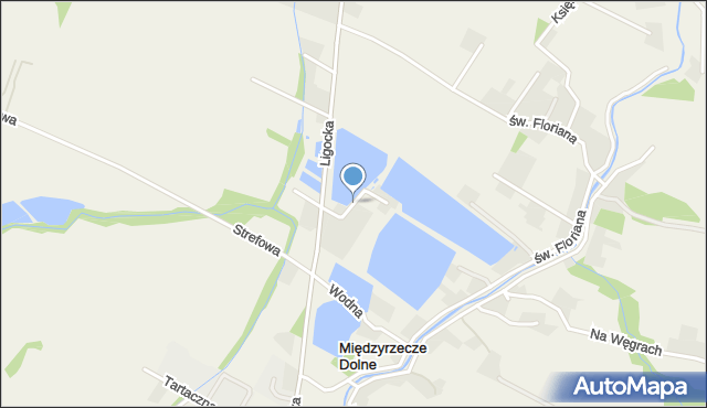 Międzyrzecze Dolne, Na Stawach, mapa Międzyrzecze Dolne