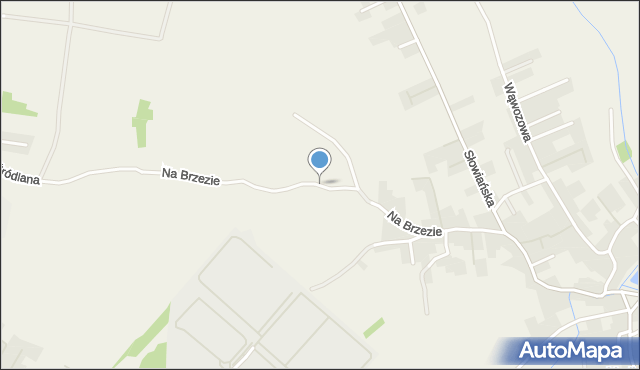 Modlniczka, Na Brzezie, mapa Modlniczka