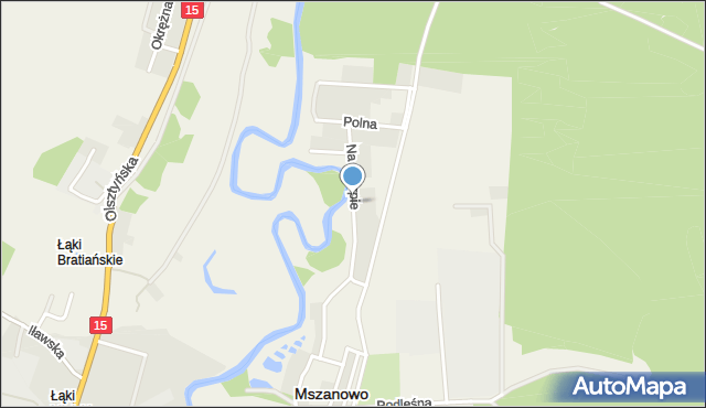 Mszanowo, Na Skarpie, mapa Mszanowo