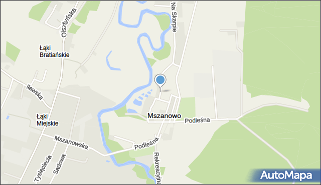 Mszanowo, Nad Drwęcą, mapa Mszanowo