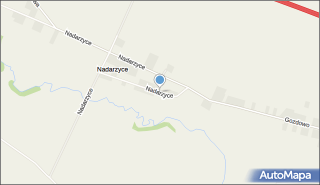 Nadarzyce gmina Września, Nadarzyce, mapa Nadarzyce gmina Września