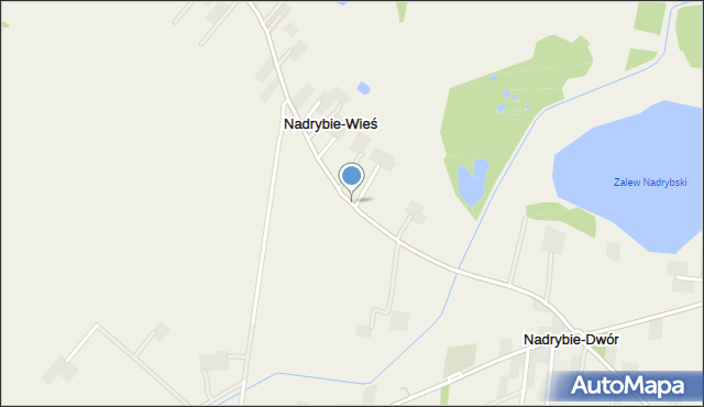 Nadrybie-Wieś, Nadrybie-Wieś, mapa Nadrybie-Wieś