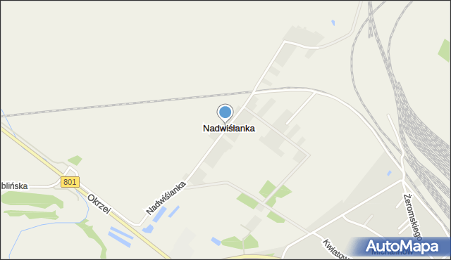 Nadwiślanka, Nadwiślanka, mapa Nadwiślanka